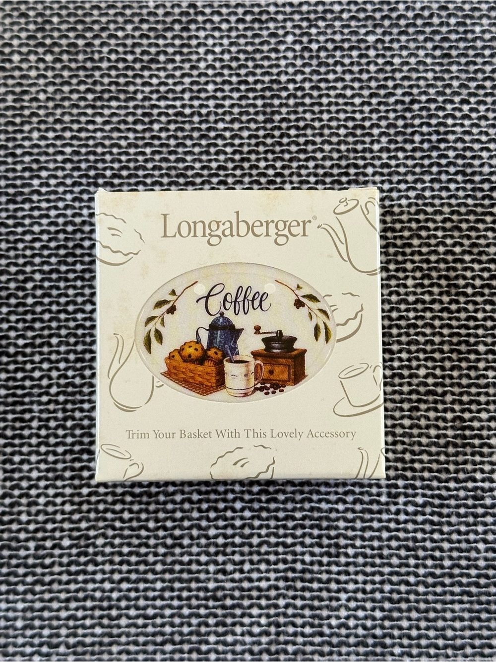 Longaberger Coffee Basket Trim - Cream, Brown, Blue